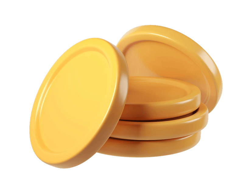 3D Gold Coins Stack