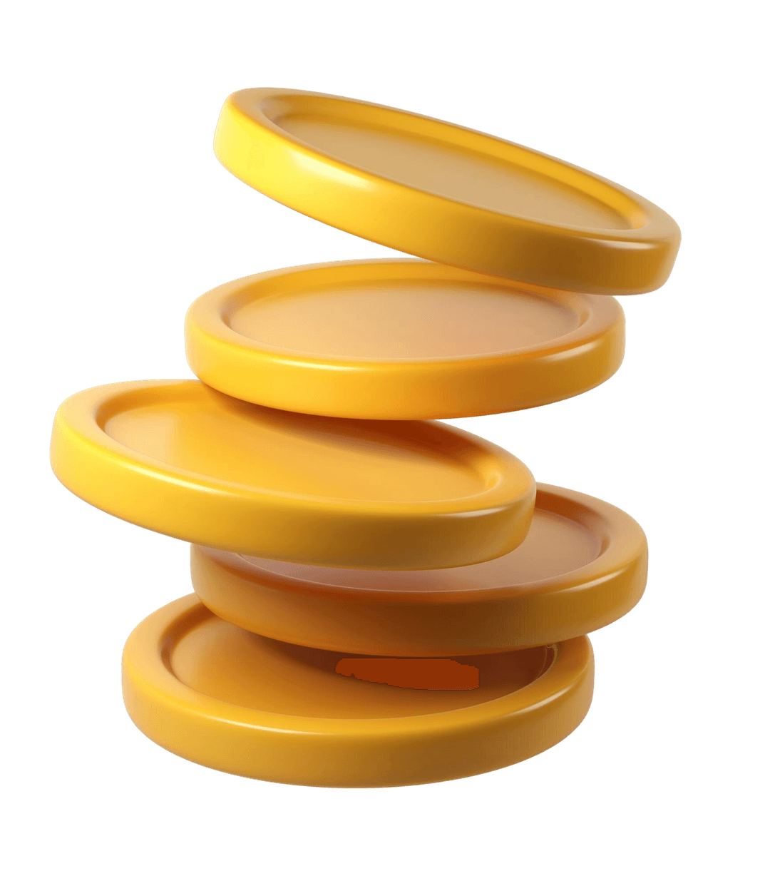 3D Gold Coins Stack